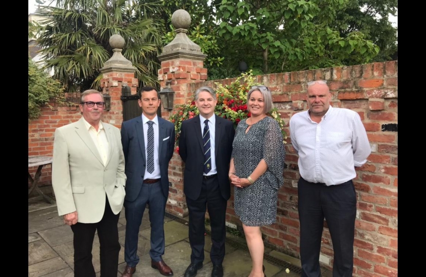 Left to right: Cllr Martin Greenhalgh, Nick Fletcher (DCF chairman), Philip Davies MP, Cllr Jane Cox, Cllr Steve Cox